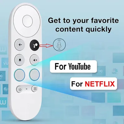 G9N9N Ersatz-Sprachfernbedienung, kompatibel mit Google Chromecast 4K Snow Smart HD TV Streaming Stick Remote G9N9N