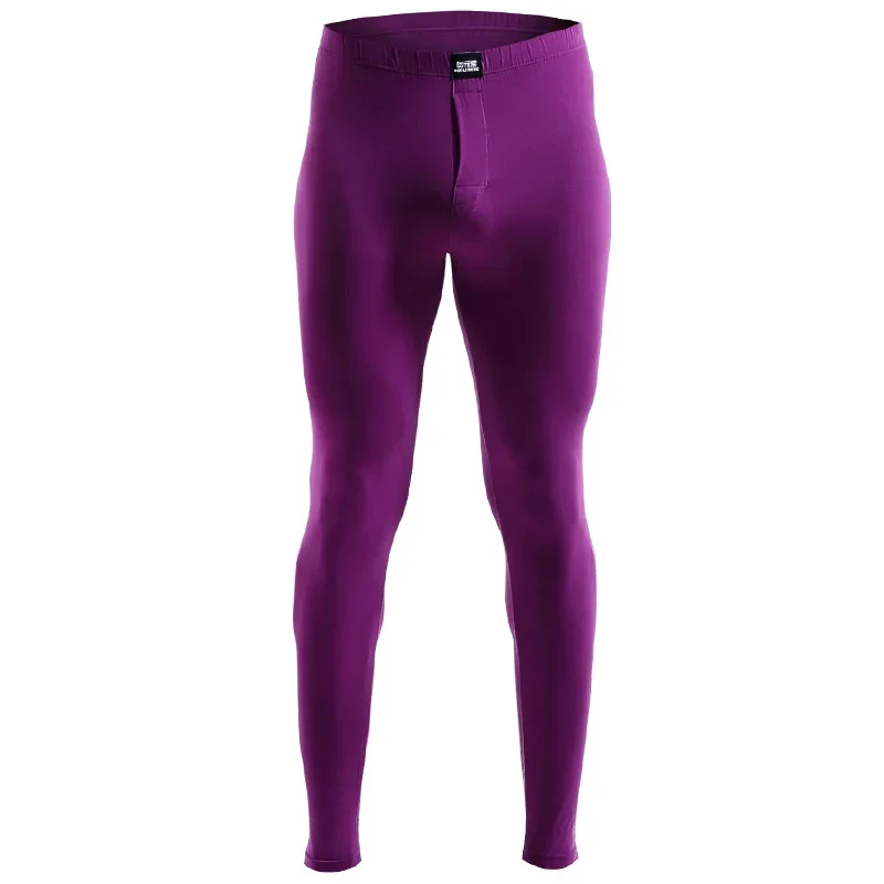 Element Long Johns Herren dünn Modal Single Slim Fit bequeme Herbst- und Winter-Leggings Fleecehose Jugend-Thermohose Image