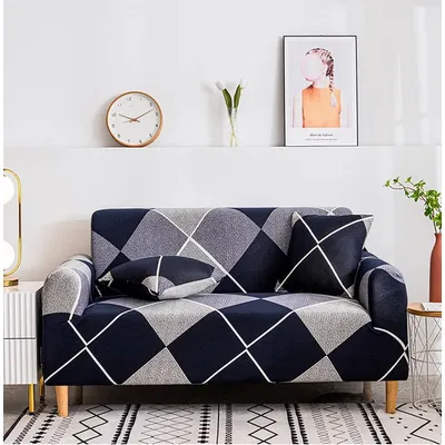 Four Season Anti Splash Printed Stretch Sofa Slipcover Set Fade Resistant Fits 1/2/3/4 Seater Couches Sofas Protector