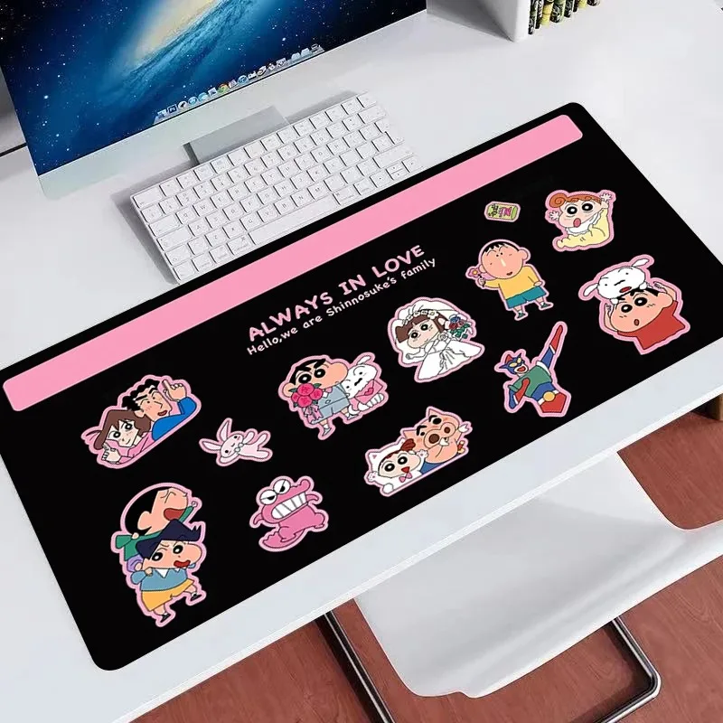Schreibtischunterlage, Gamer-Mauspads, Crayon Shin-chan, PC-Mauspad, Büro-Schreibtischunterlage, großes Mauspad, rutschfeste Mauspads für Computer, Geschenk XXL Image