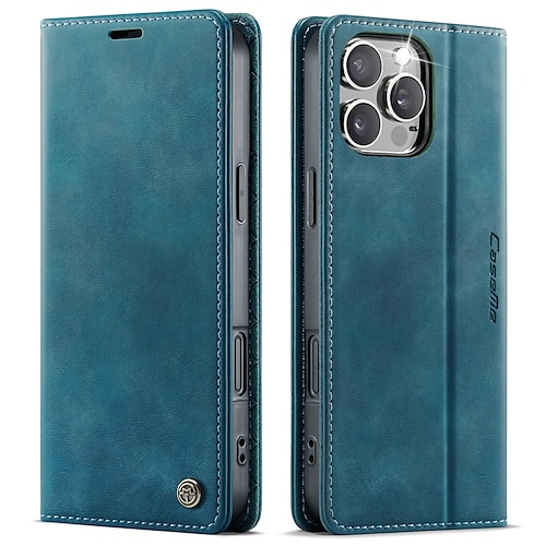 Handy Hülle Handyhüllen Für iPhone 17 Pro Max 17 Air 16 15 14 Pro Max Plus 16e 13 Pro Max Mini Brieftaschenhülle Mit Ständer Magnetisch Kartenfach Retro TPU PU-Leder Image