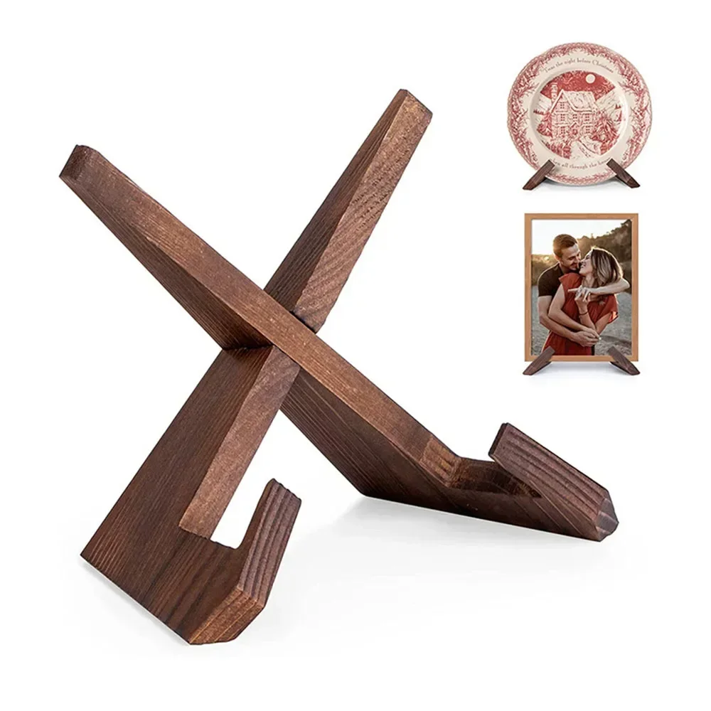 1PC Holz Restaurant Home Menü Regal Küche Menü Display Regal Hängen Studie Desktop Lesen Holz Buch Stehen