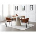 Tavolo da pranzo 4 persone in MDF Effetto travertino Beige - LARIOZA di PASCAL MORABITO
