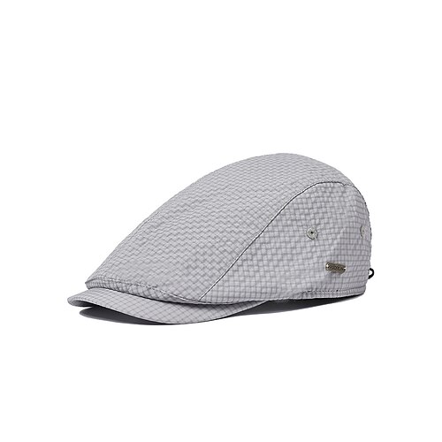 Leichte karierte Ivy Cap aus Polyester für Herren – atmungsaktive, verstellbare Schiebermütze für lässige Sommer- und Outdoor-Aktivitäten Image