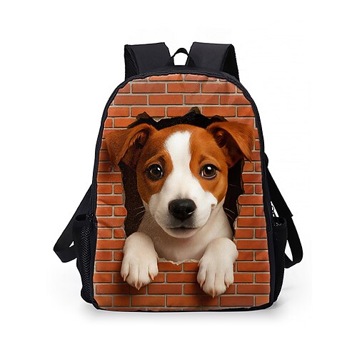 Zaino scolastico per bambini con stampa di cani dei cartoni animati – zaino leggero a doppio strato, capiente e perfetto per la scuola elementare e per il ritorno a scuola