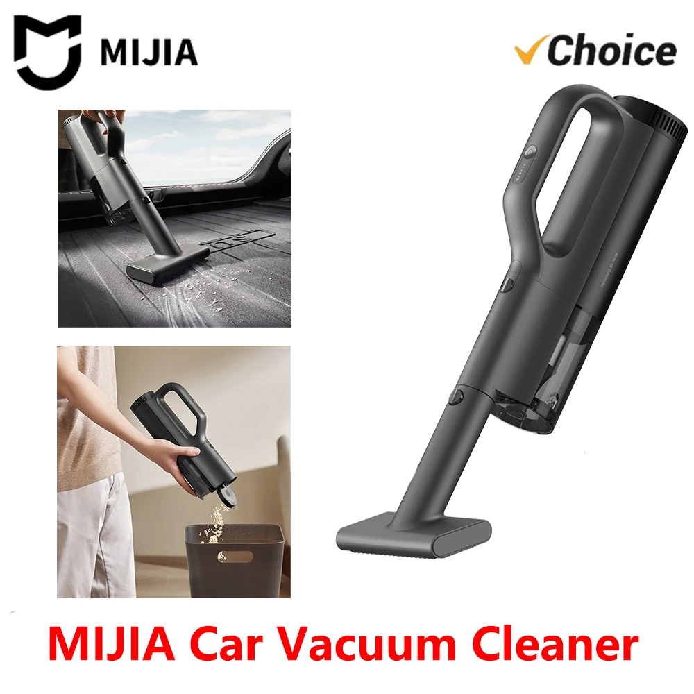 NEUER MIJIA Auto-Staubsauger 21kPa Saugkraft 150mL Staubbehälter 2400mAh Akku Waschbares Filterelement für Autoreinigung MJXCQ01QW Image