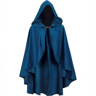 Mittelalterlicher Umhang für Herren, Retro-Kapuze, langer Umhang, Mantel, Pirat, Wikinger, Cos, Halloween, Party, Gothic, Cosplay, Kostüm, Halloween, schwarze Umhänge Image
