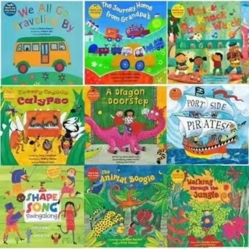 New 9 Books Barefoot Books We All Go Traveling By Children's English Picture Books Early Enlightenment Learning COMIIC DIFUYA