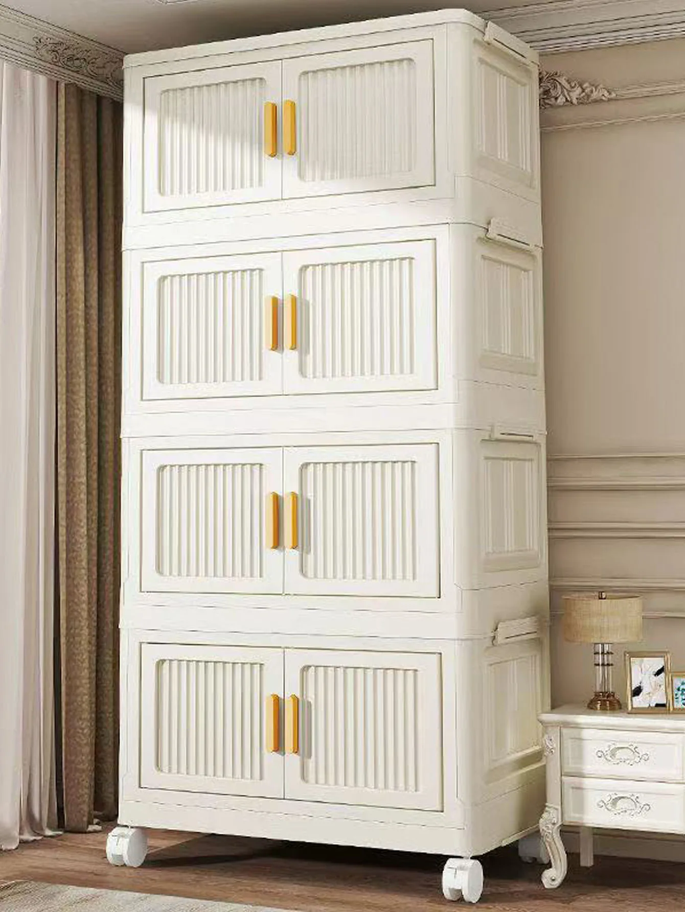 Haushalt Kombination Kleiderschrank Klapp Kleiderschrank Kinderzimmer Kleiderschrank Große Kapazität Staubdicht Kleiderschrank