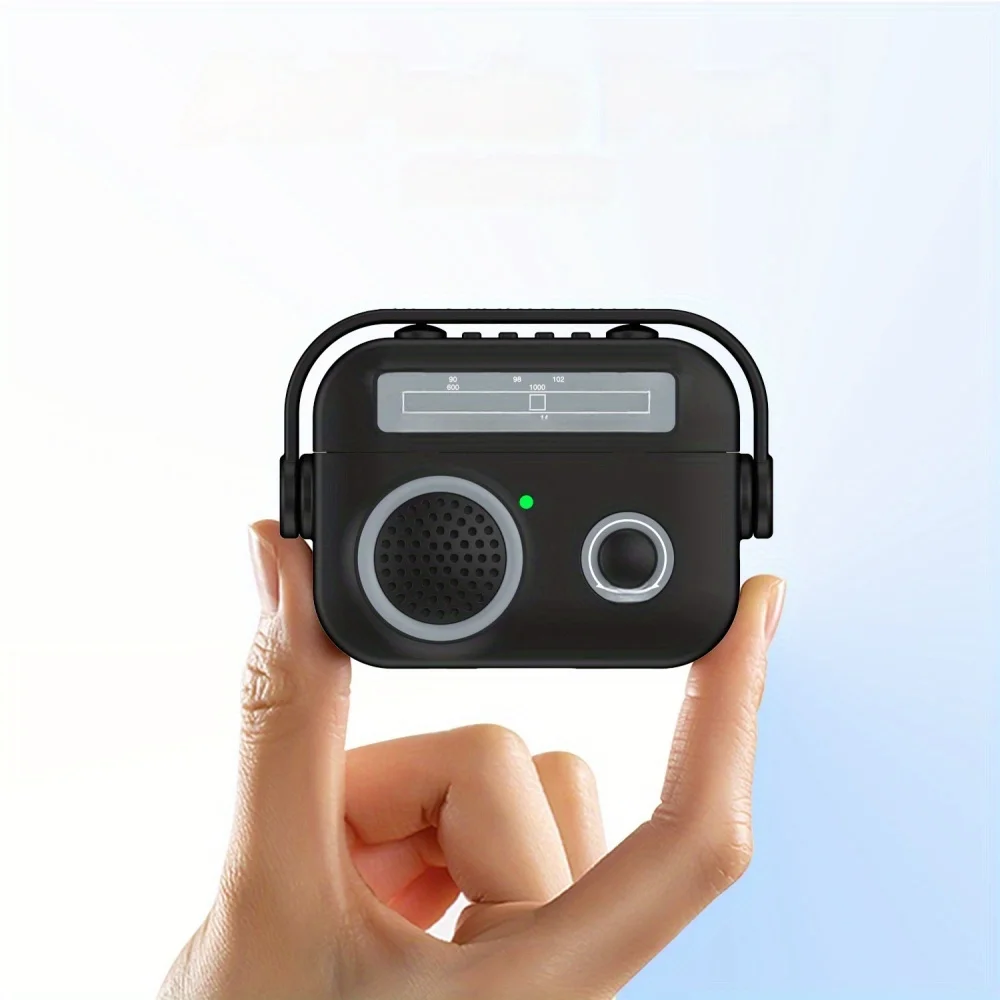 [Jj 3A46] Anwendbare AirPods 4-Kopfhörerhülle Apple Pro2 kreatives Retro-Radio mit Schlosskappe Silikon-Kopfhörerhülle der 2./3. Generation Image