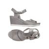 Josef Seibel Damen Sandale, Gr. 39, grau, Leder