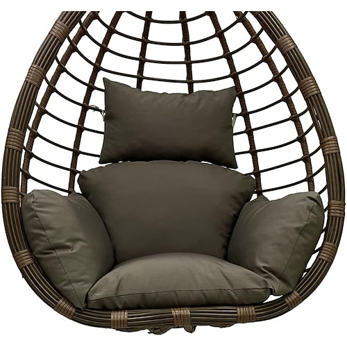Ersatzkissen für Eiersessel, faltbares, wasserdichtes Hängekorb-Schaukelkissen mit Kopfstütze, Ersatzkissen für Hängemattenschaukeln im Freien, Veranda, Hinterhof, Terrasse Image