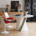 Piccolo tavolo da pranzo unico da cucina giradischi di lusso tavoli rotondi in pietra di lusso mobili moderni Mesas De Jantar bianchi in marmo