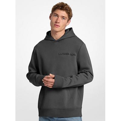 Michael Kors Embossed Logo Cotton Blend Hoodie Black S