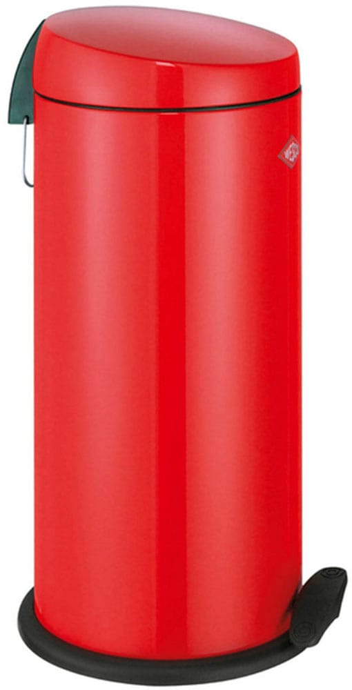 Mülleimer WESCO "Capboy Maxi", rot, B:30cm H:60cm T:30cm, Stahlblech, Mülleimer, Mülleimer, Tretabfallsammler, 22 Liter