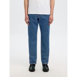 5-Pocket-Jeans SELECTED HOMME "SLH190-REG TAPERED BEN KORI JEANS NOOS", Herren, Gr. 33, Länge 32, medium blau denim detail:203, Denim/Jeans, Obermaterial: 99% Baumwolle, 1% Elasthan, Abriebeffekte, modisch, regular fit, Jeans