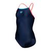 Badeanzug ARENA "GIRL'S ARENA SWIMSUIT LIGHT DROP SOLID für Mädchen", Mädchen, Gr. 152, N-Gr, navy, fluo rot, fluo rot, blau china, Obermaterial: 82% Polyamid, 18% Elasthan. Futter: 100% Polyester, sportlich, Badeanzüge