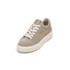 Sneaker MARC O'POLO "aus softem Veloursleder", Damen, Gr. 36, grau (taupe), Obermaterial: 100% Leder (Rind), unifarben, Schuhe