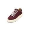 Sneaker MARC O'POLO "aus Rindleder in Cordoptik", Damen, Gr. 39, schwarz aubergine rot, Obermaterial: 100% Leder (Rind), unifarben, Schuhe