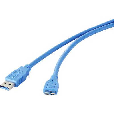Renkforce - USB-Kabel usb 3.2 Gen1 (usb 3.0 / usb 3.1 Gen1) usb-a Stecker, USB-Micro-B 3.0 Stecker Image