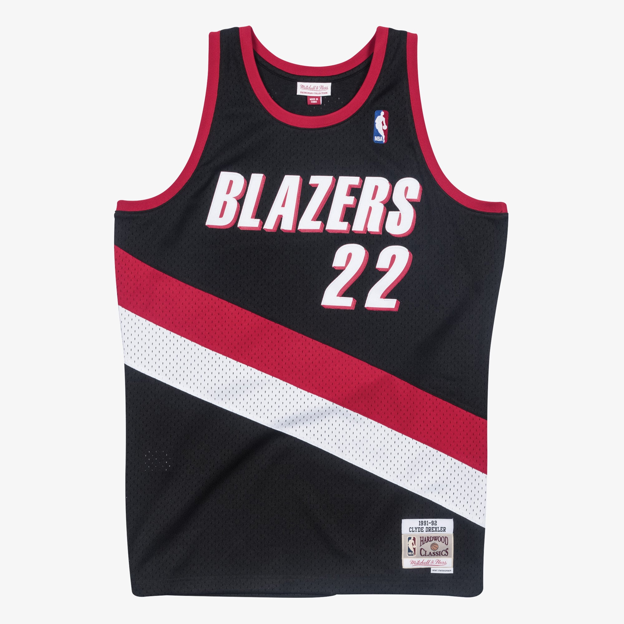 Maillot Swingman Portland Trail Blazers 1991-92 Mitchell & Ness – Noir – Clyde Drexler - Homme Taille: S