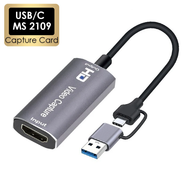 MS2109 USB/Typ C Video Capture Karte HDMI-kompatibel 1080P Spiel Grabber Rekord Box für Live Broadcast schalter Xbox PC DVD Kamera Image
