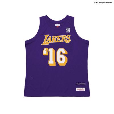 Lila Mitchell & Ness x BLACKPINK Los Angeles Lakers Hardwood Classics Swingman-Trikot für Herren – Limitierte Auflage Image