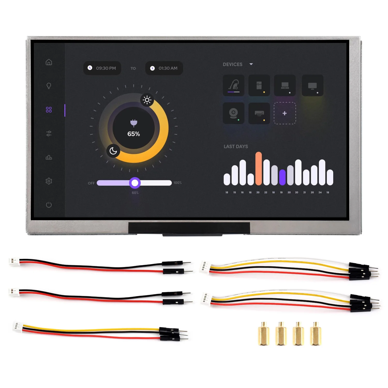 Waveshare ESP32-S3 7-Zoll-Display-Entwicklungsboard Typ B, ESP32 mit Display, 1024 x 600, optional für Touch, unterstützt WLAN und Bluetooth Image