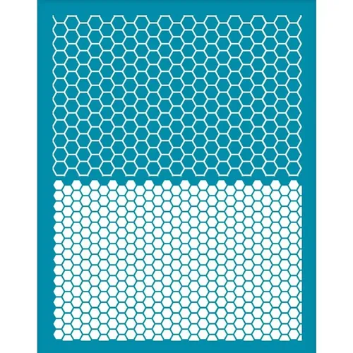 4x5 Inch Honeycomb Clay Stencil Hive Silk Screen for Polymer Clay Hexagon Honeycomb Silk Screen Stencils Mesh Transfer Stencils