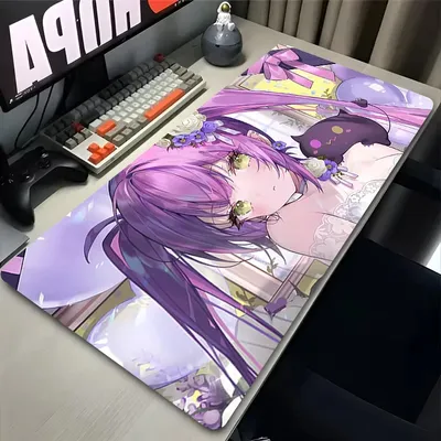 Mauspad Gamer Hololive Anime Mädchen Tastatur Pad Tokoyami Towa Mousepad XXL Computer Niedliche Schreibtischunterlage Gaming Pad Kawaii Mausmatten