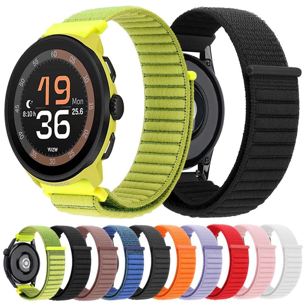 Schnelle Anpassung 22 mm 20 mm gewebtes Nylonband für Suunto RUN/RACE S/OCEAN/VERTICAL/5 9 PEAK PRO Armband Herren Damen Sportarmband Image