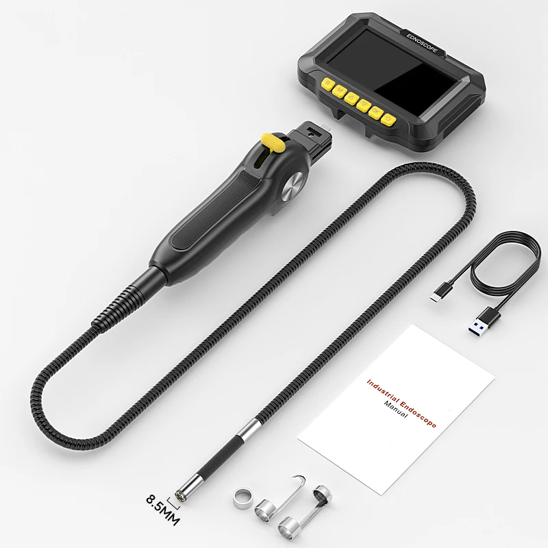 2-Wege-Gelenk-Endoskop, 1080P, 6,2/8,5 mm Kamera, 4,3-Zoll-IPS-Bildschirm, verschüttetes Design, Lenkungsendoskop, Inspektionskamera, Schlangenrohr Image