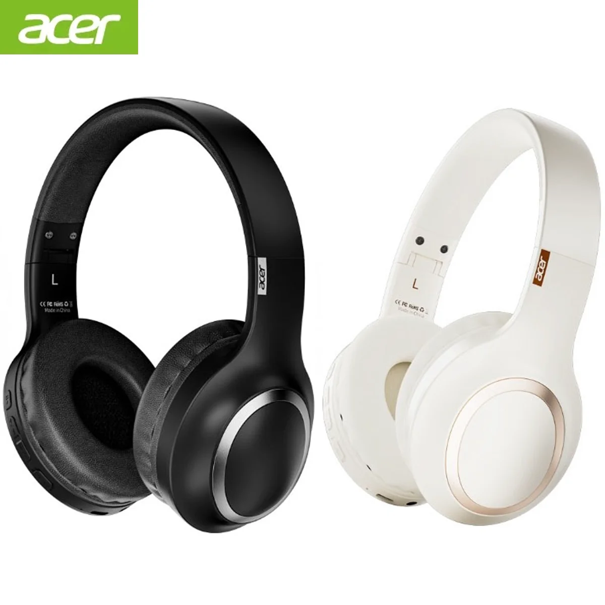 Acer OHR300 Kabelloser Over-Ear-Kopfhörer mit Geräuschunterdrückung, hochauflösender räumlicher Audio-Kopfhörer mit LDAC Bluetooth 5.3-Headset Image