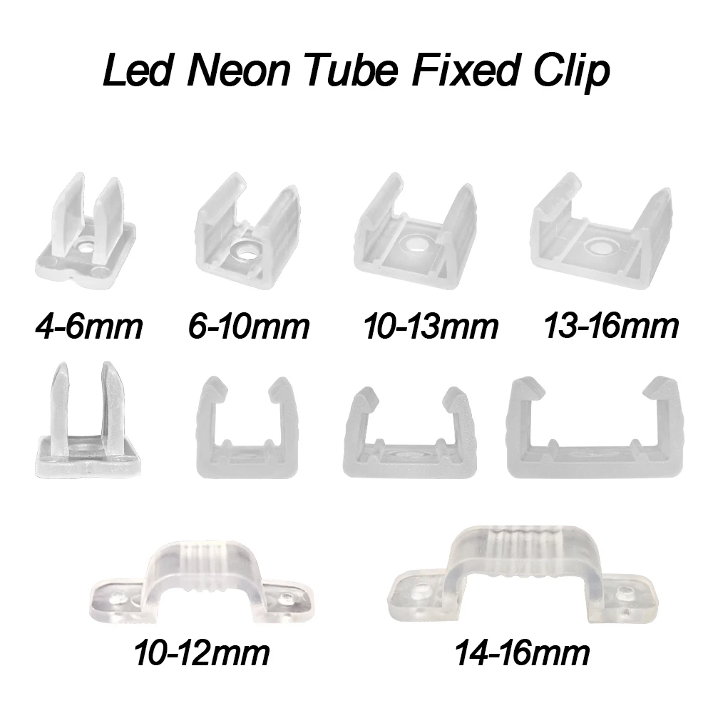 LED-Streifen-Lichtverschluss-Clips, LED-Streifen-Clip, Kunststoff-Zubehör, 6 mm, 8 mm, 10 mm, 12 mm, flexibler Montagefixierer zur Befestigung von LEDs Image