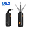 Adattatore trasmettitore ricevitore wireless Bluetooth 5.2 2 in 1 jack da 3,5 mm per musica per auto audio Aux A2dp cuffie ricevitore vivavoce