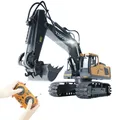 Escavatore Rc 1/20 Auto Camion In Lega con Luce di Controllo Remoto Veicolo da Costruzione Crawler Multifunzionale Giocattolo Auto Ragazzo Giocattolo per Bambini
