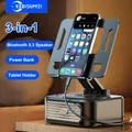 Altoparlante Bluetooth 5.3 3 in 1 con supporto per tablet Altoparlante wireless pieghevole Supporto Power Bank Ricarica per riunioni video dal vivo