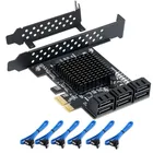Scheda PCIe SATA III a 10 porte 6/4, scheda controller PCIe SATA III a convertitore adattatore interno da 6 GB/s Scheda di espansione PCI SATA 3.0