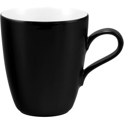 Becher SELTMANN WEIDEN "Life Fashion", glamorous schwarz, weiß, H:10,30cm Ø:9cm, Porzellan, Trinkgefäße, Becher mit Henkel 0,40 l Image