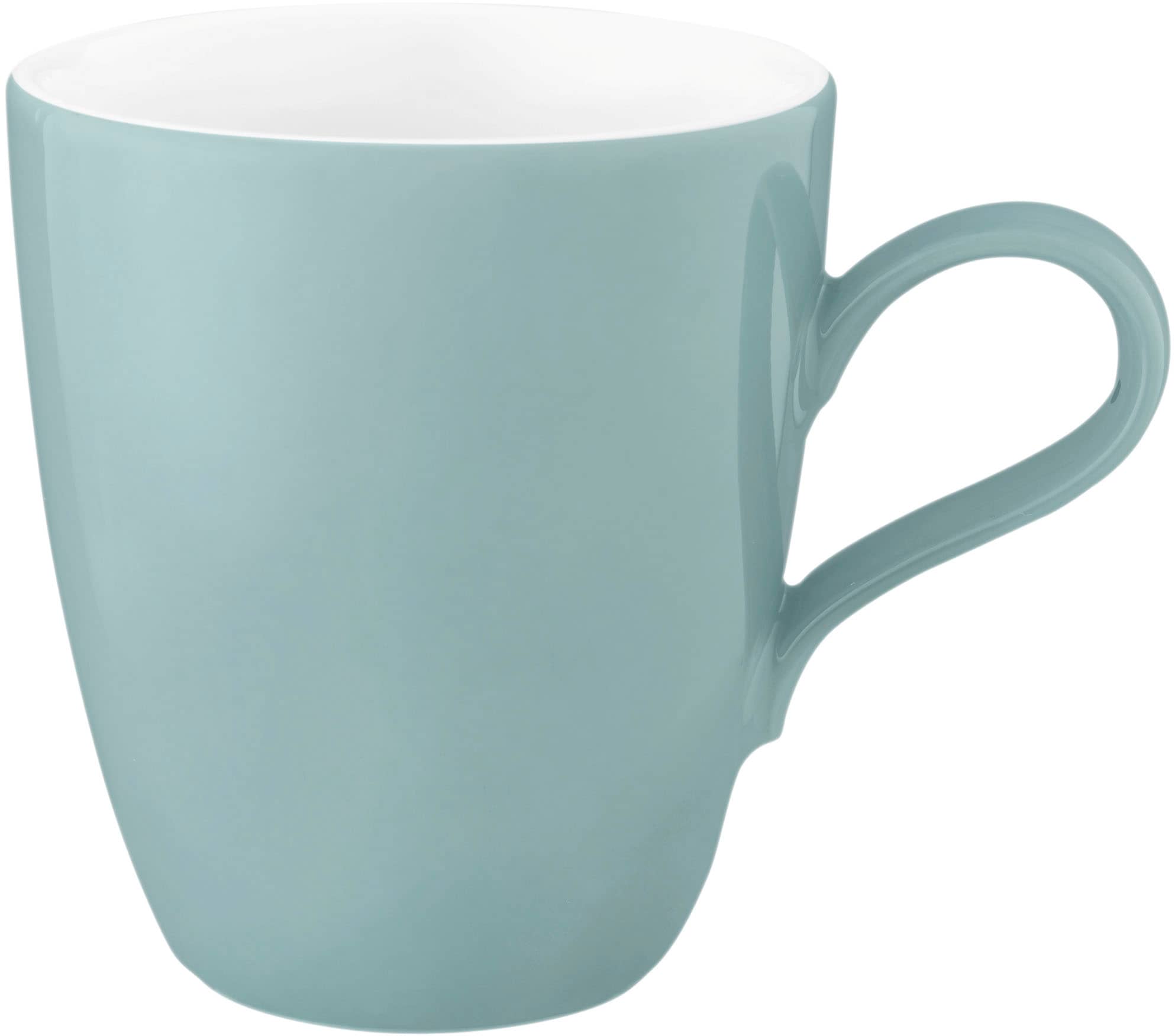 Becher SELTMANN WEIDEN "Life Fashion", grün (grün chic, weiß), H:10,3cm Ø:9cm, Porzellan, Trinkgefäße, Becher mit Henkel 0,40 l Image