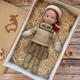 Handmade Waldorf Doll Baby Girl with Clothes Sets - 11.8 Inch Soft Plush Doll for Toddlers Ideal Christmas Gift for Kids