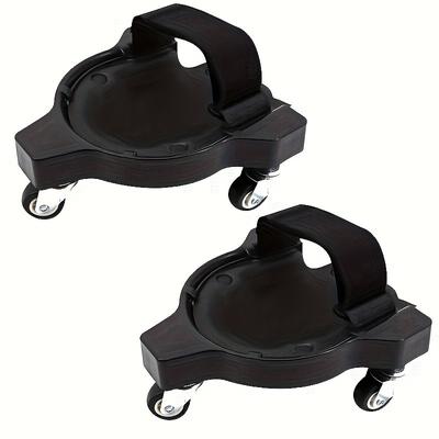1 Pair Rolling Knee Creeper Pads and Tool Tray with 3 Swivel Casters Adjustable Strap Full 360 Degree Turn Capability for Home Workshop Auto Repairing Maintaining