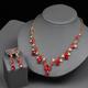Bridal Jewelry Sets Two-piece Suit Imitation Diamond 1 Necklace Earrings Women's Vintage Luxury Classic Lovely Classic Love Precious Diamond Water Drop Jewelry Set For Wedding Party Party Evening Wear