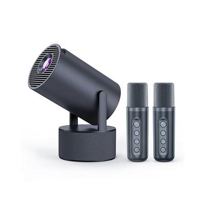 HY-300PRO-KTV 20W Speaker Projector with Wireless Microphone 4K Android 11 Dual Wifi6 BT5.0 1080P 1280 720P Home Theater Outdoor Projector for Early Childhood Education Video Conferencing Online T