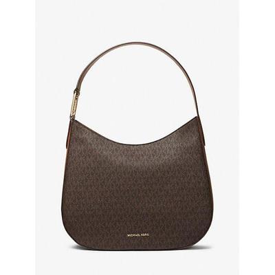 Mk Kensington Large Signature Logo Hobo Shoulder Bag