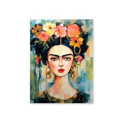 La Casa »Frau mit blumiger Aufsteckfrisur« Ölbild handbemalt 90x120 cm auf Leinwand Image