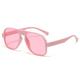 New 2025 Fashion Candy Colors Pilot Sunglasses For Women Retro Designer Rivets Decoration Men Trending Green Square Sun Glasses(Pink Pink)