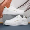 Weiße Herren-Skateboard-Schuhe, leichte, flache Damen-Sport-Turnschuhe, lässige Skateboard-Schuhe, rutschfeste Herren-Trainer für den Außenbereich
