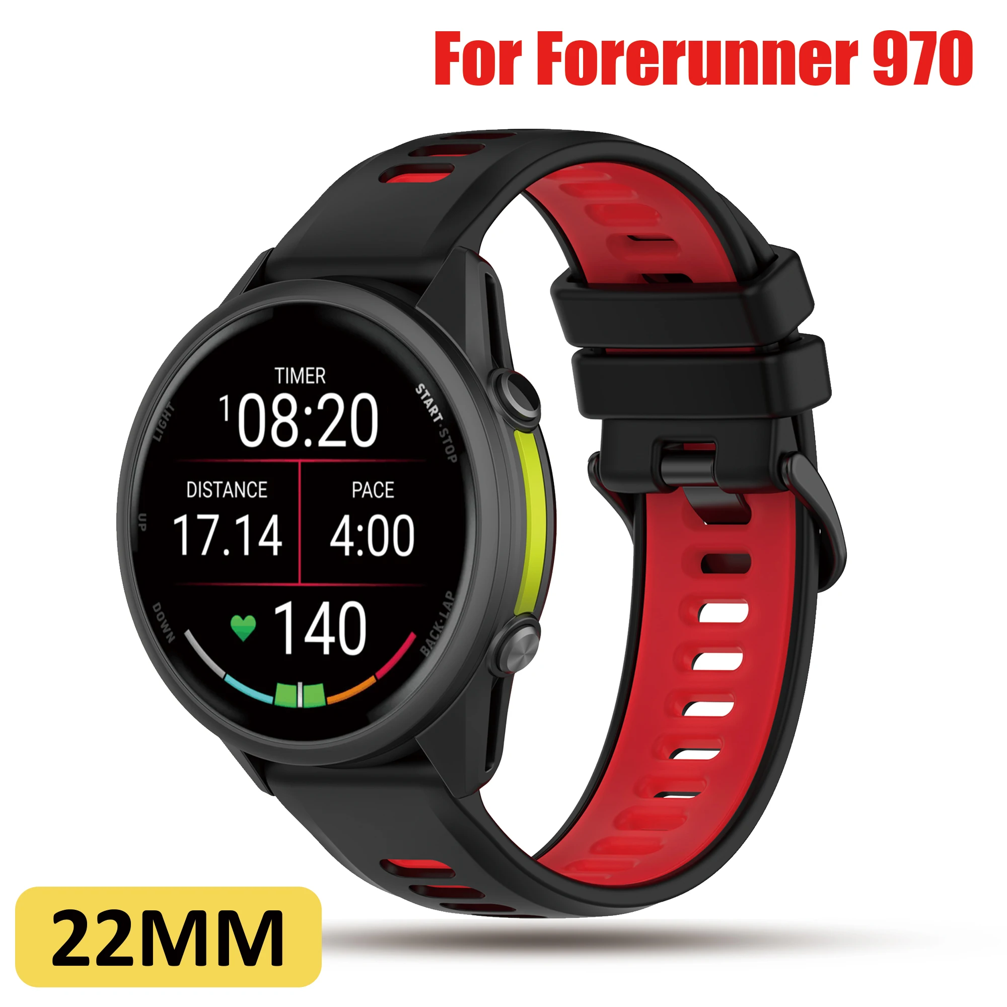 22 mm Silikonband für Garmin Forerunner 970 965 745 Armband Smart Watch Armband für GARMIN Forerunner 955 945 Armband Correa Image
