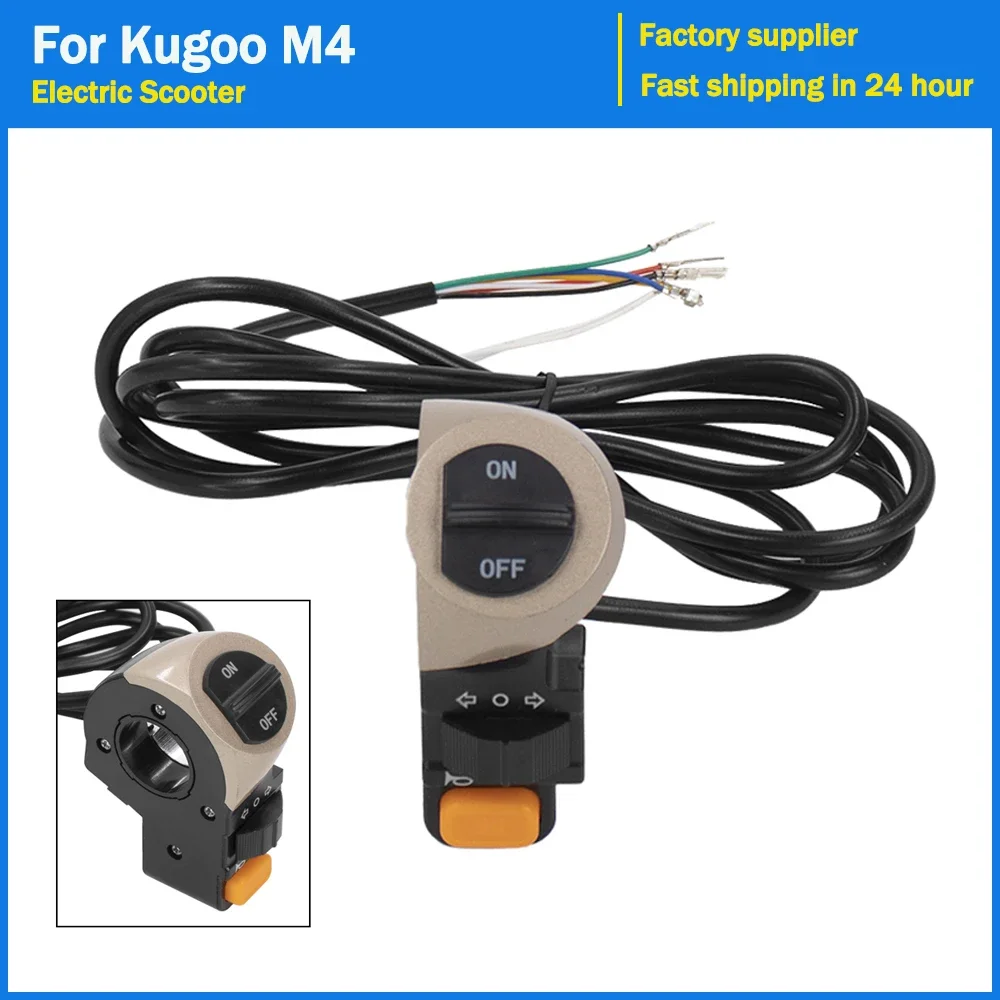 Elektrische Roller Netzschalter Montage Netzschalter für Kugoo M4 Kickscooter Scheinwerfer 3 In 1 Horn Blinker Zubehör Image